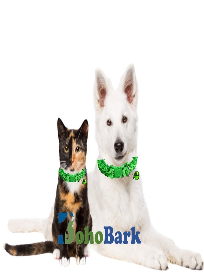 BohoBark Dog and Cat Colar Biuckle for Dogs Dogs Unique Design Frill Design Pack of 1 (Green) - Image 4